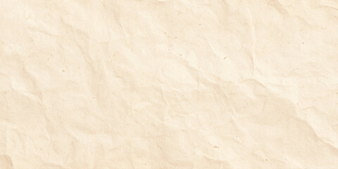 Fototapeta premium beige crumpled paper texture background featuring natural wrinkles with a soft vintage tone for minimalist branding, stationery mockups, posters.
