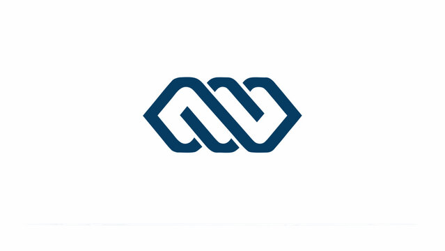 Intertwined monogram style logistics logo in navy blue on white background for brand identity