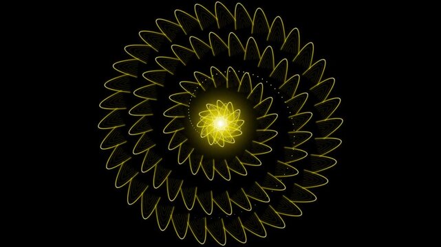 Golden Parabolic Resonance 4K Seamless Loop