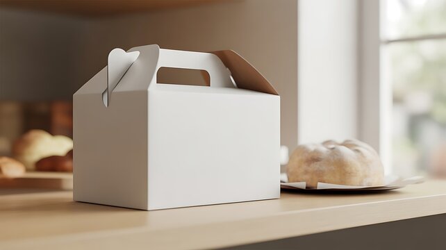 White Gable Box Kitchen Counter Cake