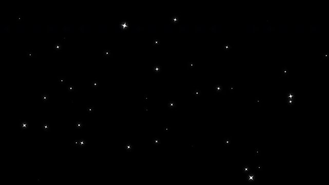 Looping sparkle star on transparent background