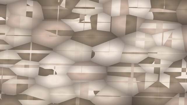 Geometric shapes background. Abstract beige texture. Mosaic pattern. Seamless design element. Vector illustration. Modern art. Geometric abstraction. Beige and white colors. Background
