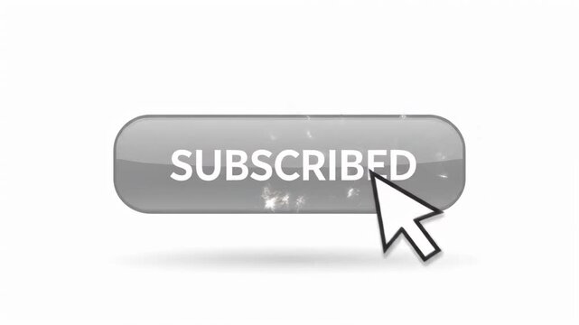 Animated subscribe button sequence for video production