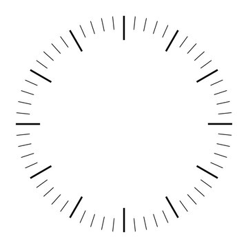 vector clock face one, clipart isolated on transparent background. 