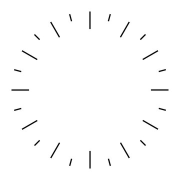vector clock face one, clipart isolated on transparent background. 