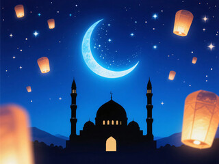 Simple Islamic Ramadan Background Minimal Design