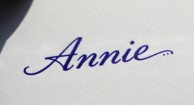 The female name Annie written in a stylish decorative font