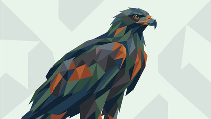 Obraz premium Geometric Eagle Graphic Design | Low Poly Bird Illustration for Branding & Marketing