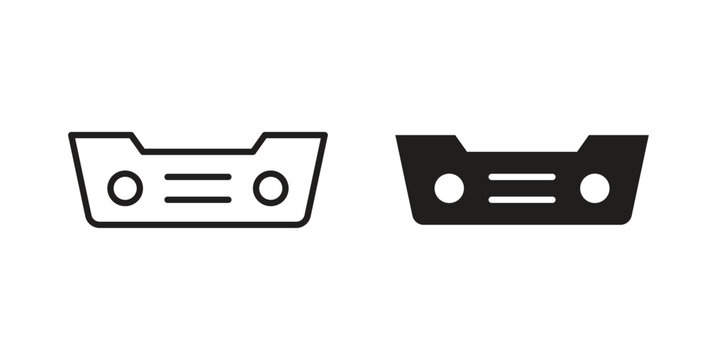 Car bumper icon vector logo design element. Vector emblem template.