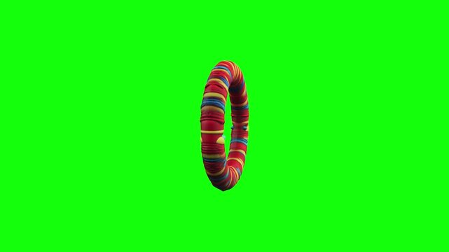 Mexican pattern circle frame animated on green screen background