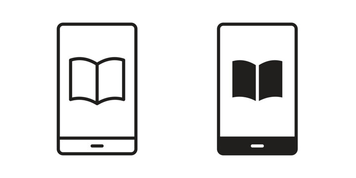 Ebook icon vector logo design element. Vector emblem template.