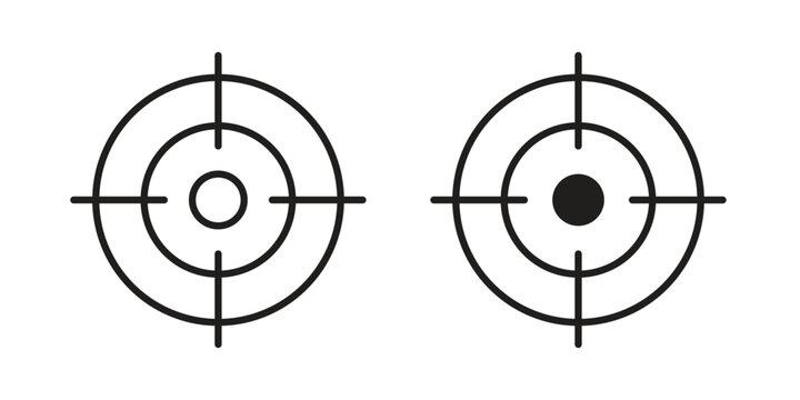 Gun target icon vector logo design element. Vector emblem template.