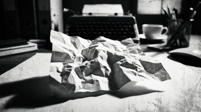 3D paper art design with crumpled white sheets for creative social media banner poster vector premium recent trend