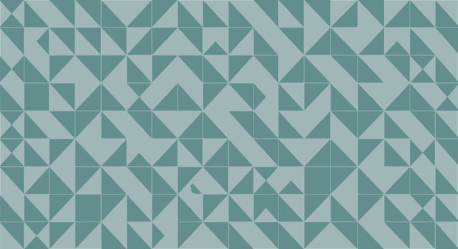 Abstract geometric pattern of overlapping teal and gray triangles