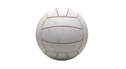 Close-up of a White Volleyball with Stains