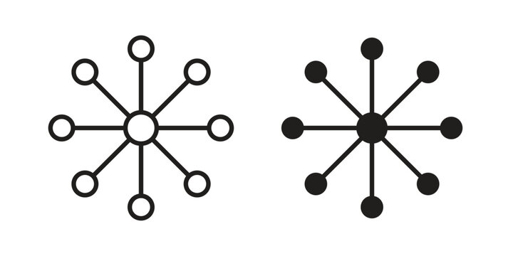 Multichannel icon vector logo design element. Vector emblem template.