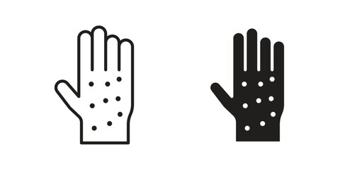 Fototapeta premium Rash hand icon vector logo design element. Vector emblem template.
