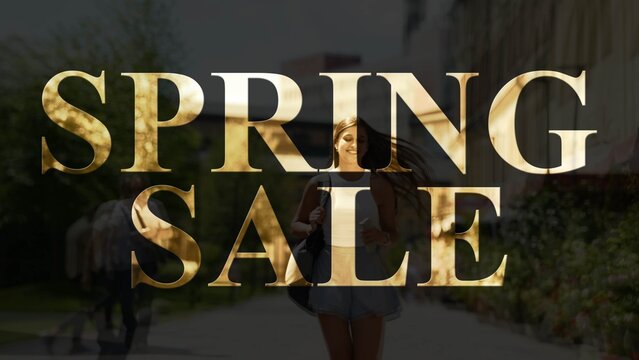 Luxury Spring Sale Typography Promo