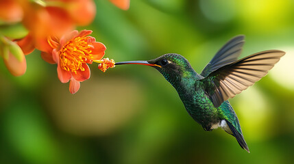 Fototapeta premium A bird in a natural landscape
