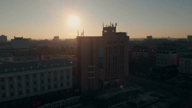 Barnaul, Russia. Aerial drone view