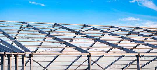 Structure engineering at building site. Framework construction architecture. Architectural detail....