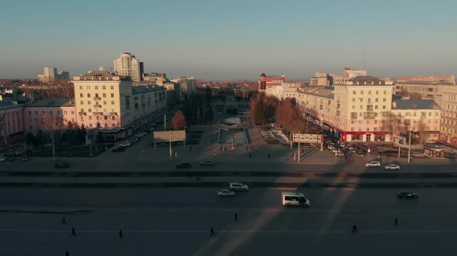 Barnaul, Russia. Aerial drone view