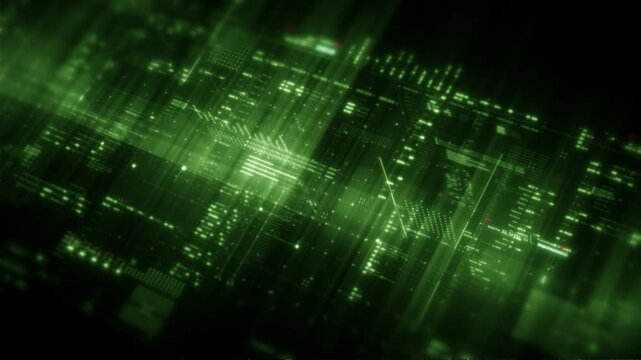 Futuristic digital data network with glowing cyber interface grids and dynamic light streams representing artificial intelligence, cybersecurity, fintech systems, blockchain infrastructure, and cloud 