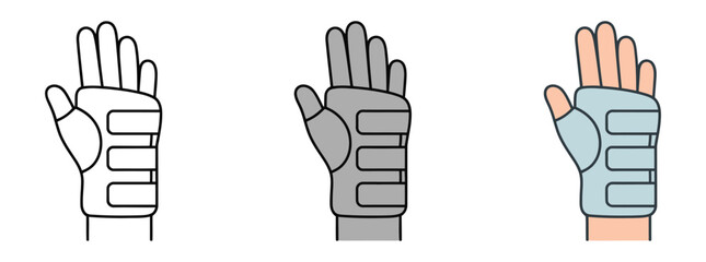 Wrist Brace Icon, Editable Vector Graphics Featuring Orthopedic Arm Brace, Bandage Symbol