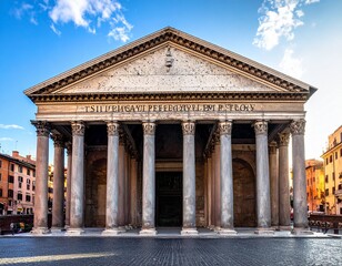Fototapeta premium The Pantheon - A Majestic Architectural Marvel in the Heart of Rome, Italy.