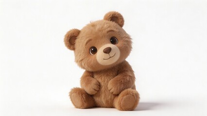 Fototapeta premium Adorable Fluffy Brown Teddy Bear with a Sweet Smile