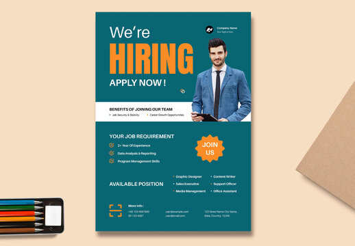 Job Hiring Flyer Template Layout