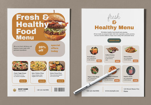 Food Menu Flyers Template