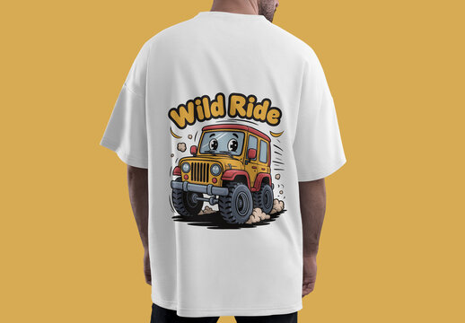 Cartoon Jeep Wild Ride TShirt Design