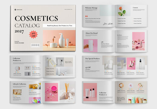 Cosmetics Catalogue Template Layout