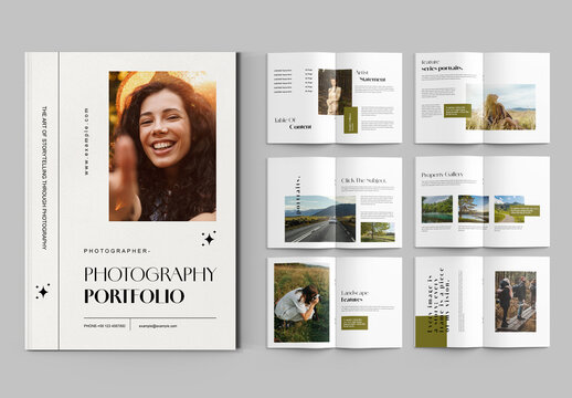 Modern Photography Portfolio Magazine Layout for Creative Professionals