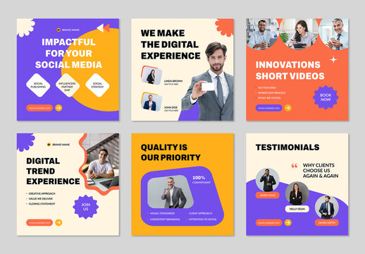 Social Media Post Template Layout