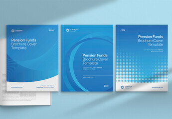 Corporate Brochure Cover Template, Business Report Front Page Design Layout