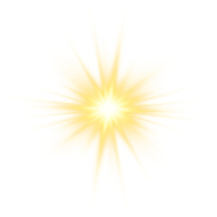 Obraz premium Soft glowing sun with layered light streaks, radiant center, and delicate sparkles. png 