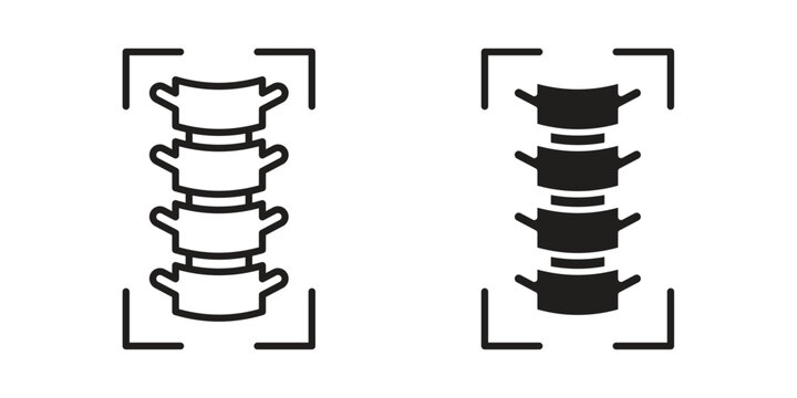 Body spine scan icon vector illustrations. vector glyph flat icons