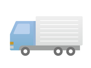 Delivery Truck Icon SVG: Flat Minimalist Transport Vehicle Side Profile for Web Design, E-commerce Logistics, and App UI