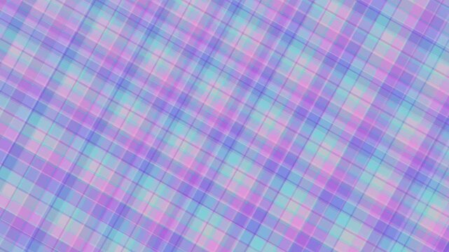 Vibrant diagonal plaid pattern in soft pastel colors