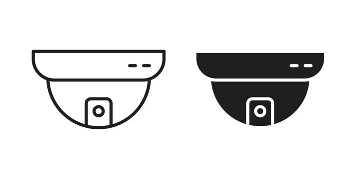 Dome cctv camera icon vector illustrations. vector glyph flat icons