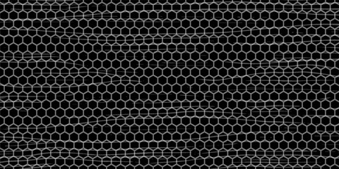 Black wired mesh texture isolated on white background. © sultan