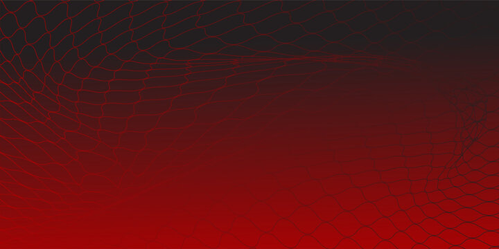 Seamless Fishing Net Pattern of Pseudo Irregular Mesh Cells of Red Color. Eps 10
