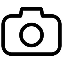 Camera Icon PNG &ndash; Photo Capture Symbol, Outline Photography UI Button