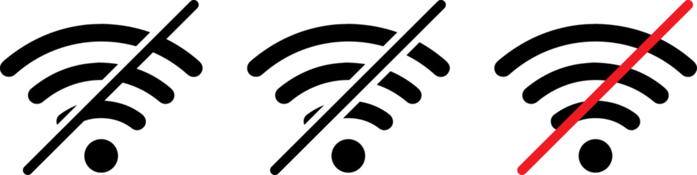 No WiFi icons indicating internet outage or disconnection