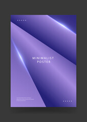 Sophisticated minimalist design featuring deep purple shadows and sharp glowing light rays for a luxury brand feel