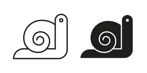 Snail icon vector illustrations. vector glyph flat icons © Cristiane