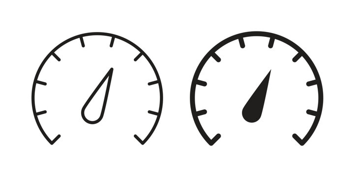 Speedometer icon vector illustrations. vector glyph flat icons