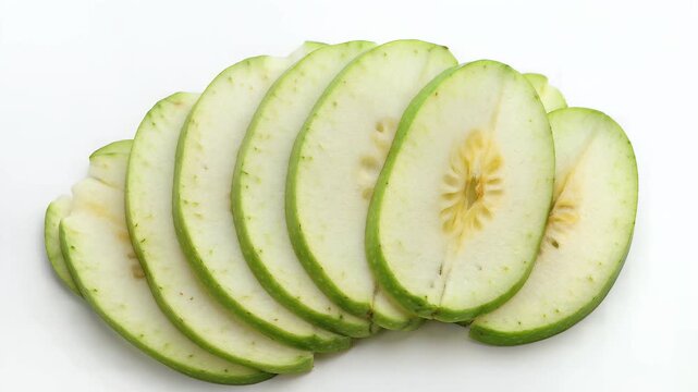 Fresh Sliced Winter Melon on White Background.